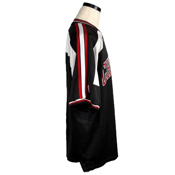 Vintage Nike Center Check Chicago Bulls 90s XL Team Jersey Black/White - Picture 4 of 11